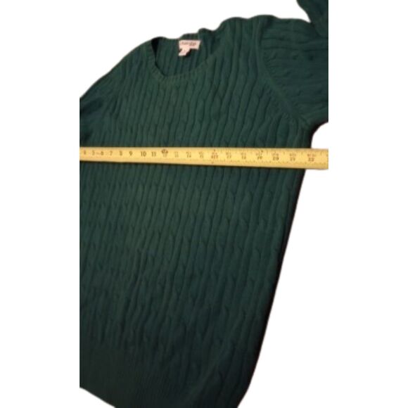 St. John's Bay Women's XLarge Green Cable Knit Sweater - Picture 3 of 8